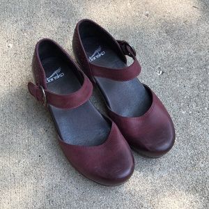 Dansko Burgundy Mary Jane Clogs